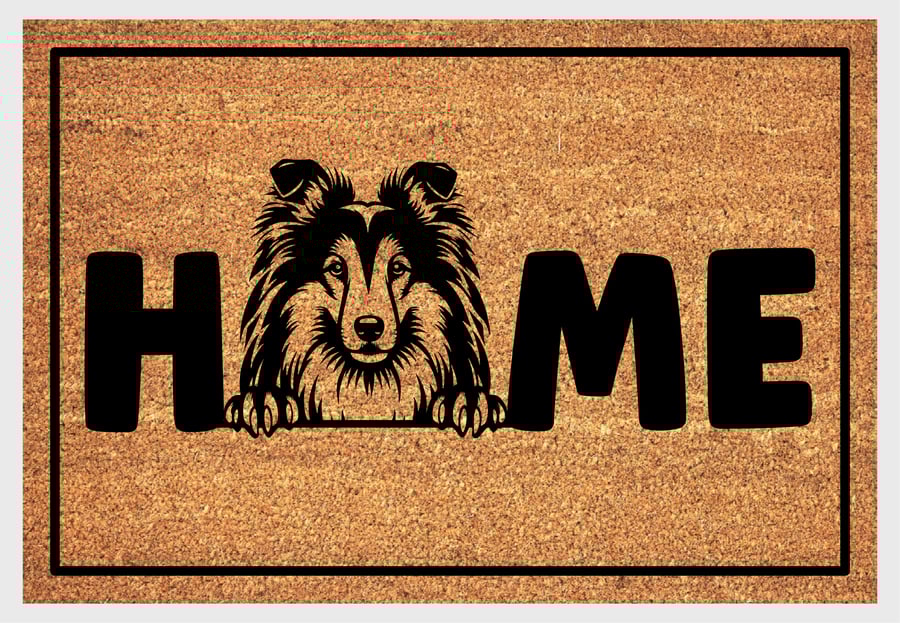 Collie Home Door Mat - Collie Welcome Mat - 3 Sizes