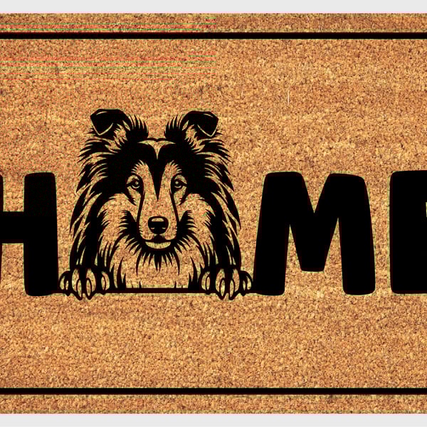 Collie Home Door Mat - Collie Welcome Mat - 3 Sizes
