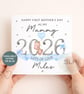 Happy First Mother's Day 2026 Card Personalised New Mum Card Custom Name