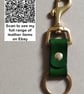 Compact Leather Keyring Solid Brass Trigger Clip And Split Ring - Image 1