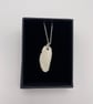 Porcelain small white feather pendant - Image 1