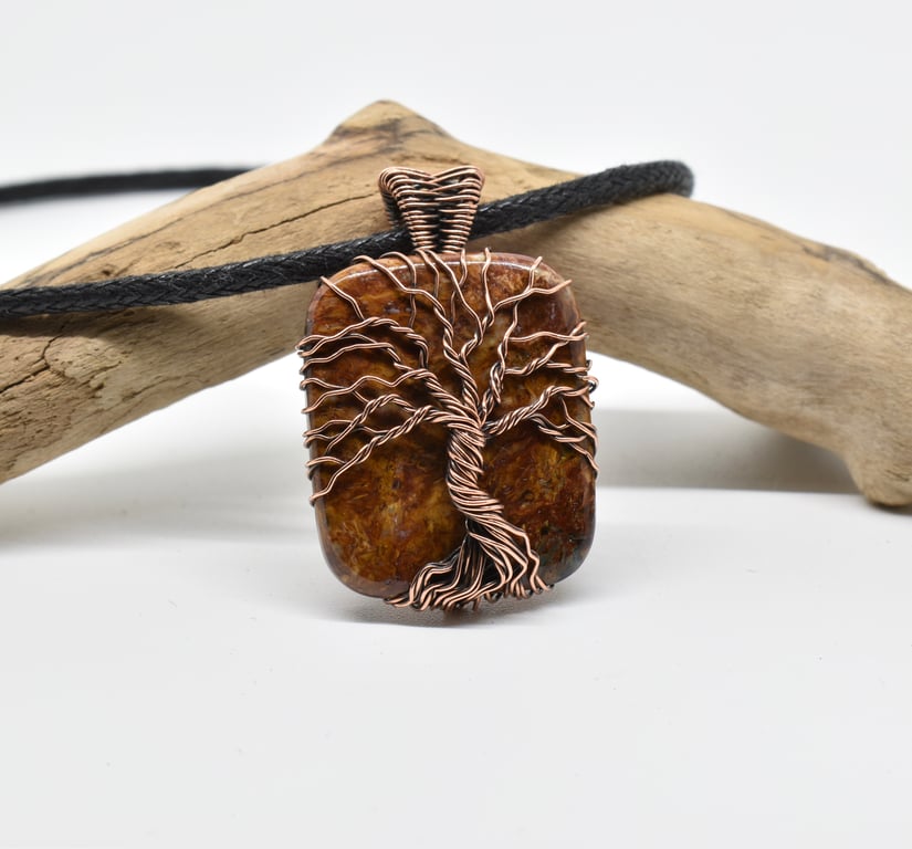 Golden Pietersite and Copper One of a Kind Tree of Life 