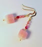 Pink Murano Glass & Crystal Earrings - Birthday, Anniversary, Gifts For Her - Image 6