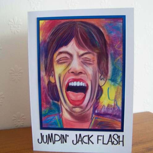 Pop Art Greeting Card - Mick Jagger - Birthday
