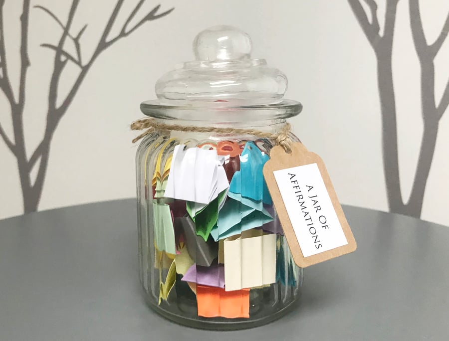 A Jar of Affirmations - Wellness Self Care Mental Health Quote Gift