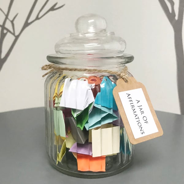 A Jar of Affirmations - Wellness Self Care Mental Health Quote Gift