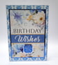 Mother-In-Law Birthday Card - Elegant Blue floral Birthday Wishes Card - Image 7