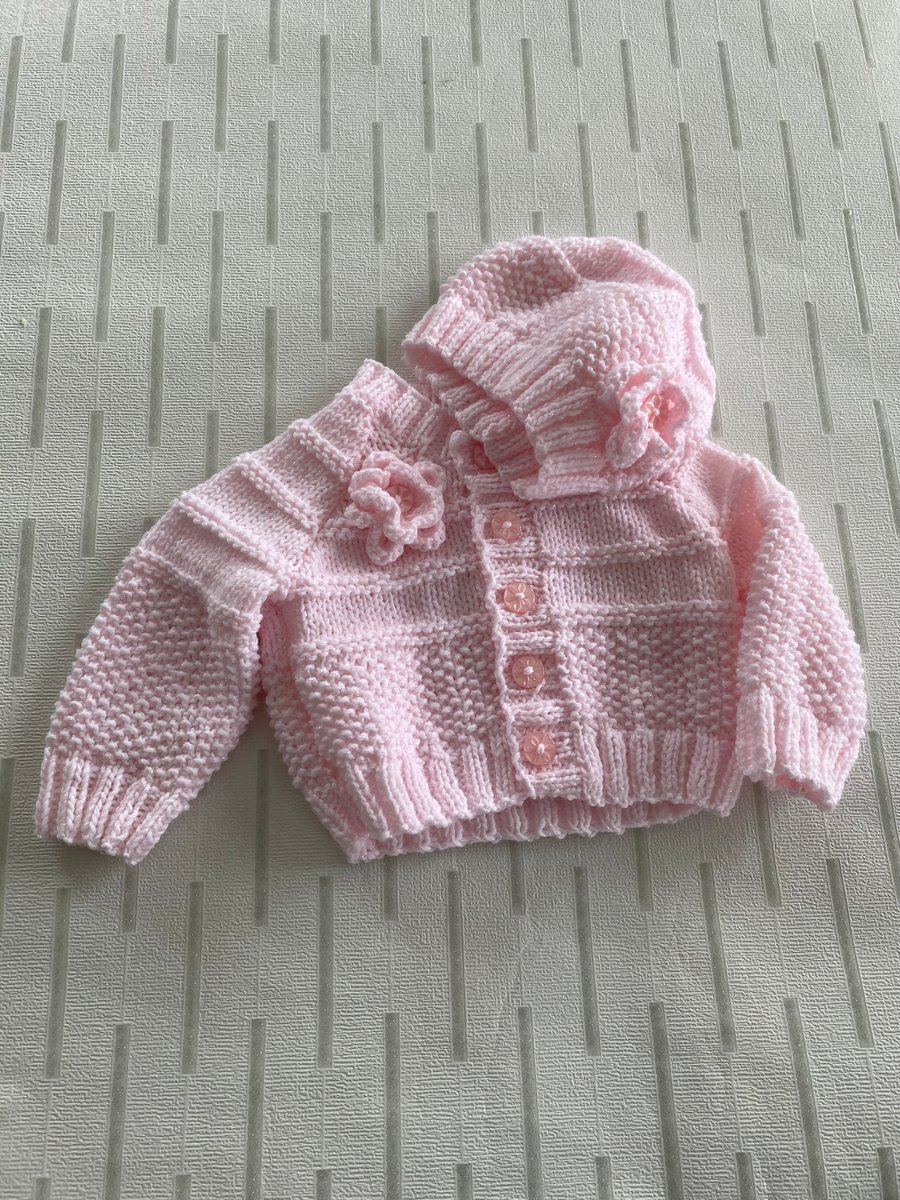 Baby cardigan and hat
