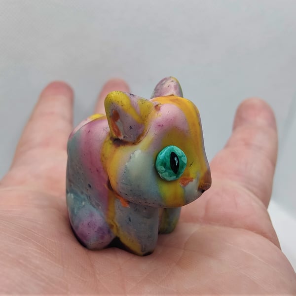 Small Feline Totem Companion Animal Rainbow