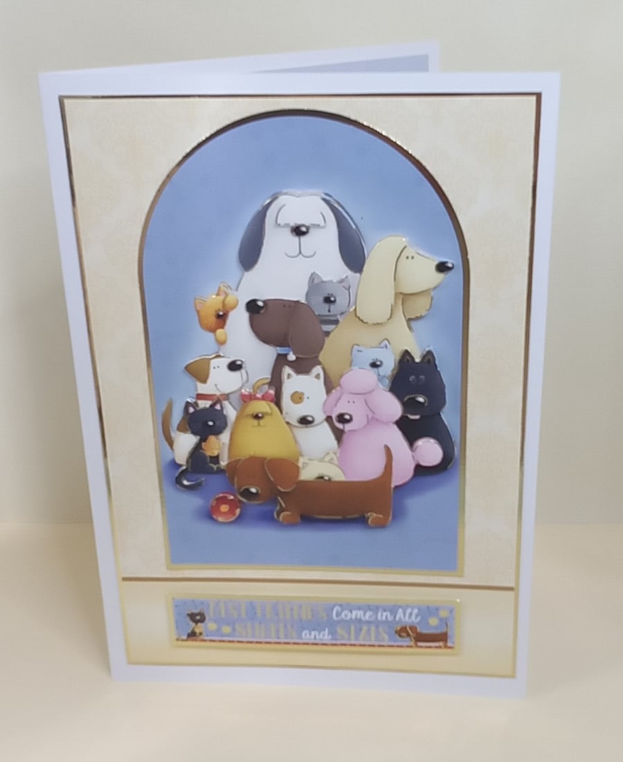 Best Friends card, Dogs and Cats 