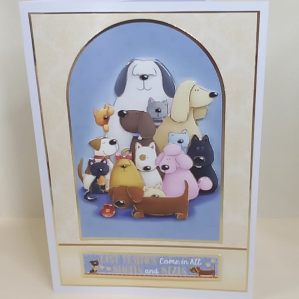 Best Friends card, Dogs and Cats 