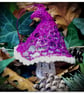 Handmade Pink Toadstool Christmas tree decoration - Image 1