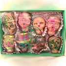 Luxary Artisan Belgian Chocolates HALLOWEEN SKULLS Hand Made  Gift Box of 8