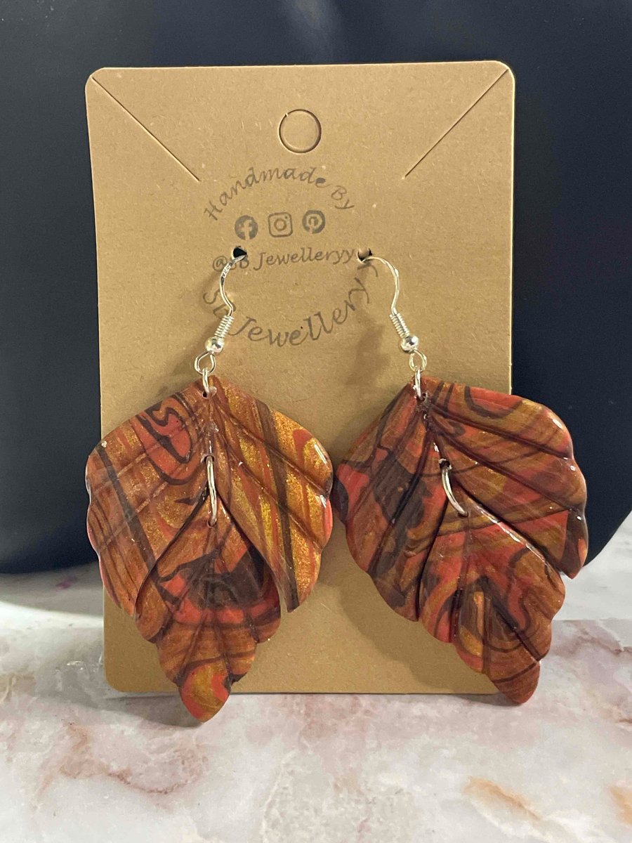 Handmade Polymer Clay Autumn Earrings
