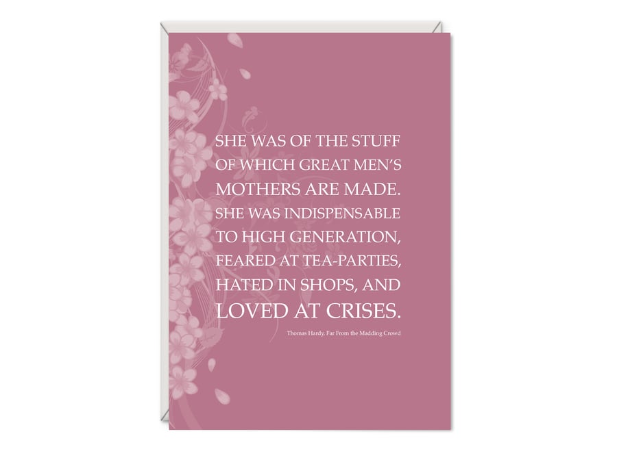 Far From Madding Crowd Greetings Card - Thomas Hardy - Birthday Card for Mum