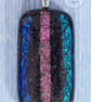 Large sparkly handmade dichroic fused glass pendant  - Image 4