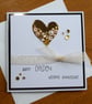 Embellished Heart Golden Wedding Anniversary Card - 50th Anniversary