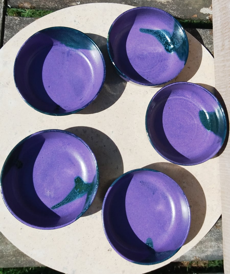 Purple glaze delight ceramic bowls