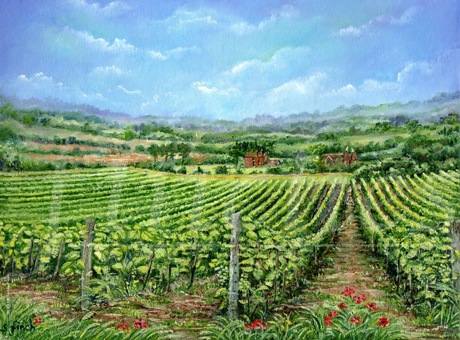 A Kentish Vineyard - Limited Edition Giclée Print