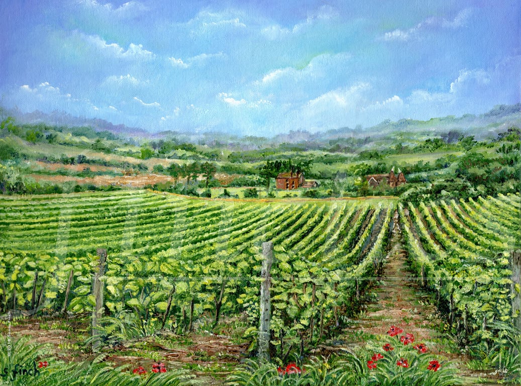 A Kentish Vineyard - Limited Edition Giclée Print