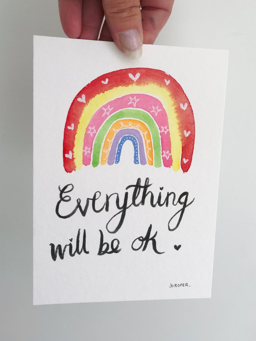 Carmen coloured RAINBOW painting Jo Roper