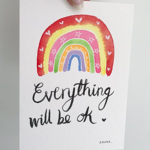 Carmen coloured RAINBOW painting Jo Roper