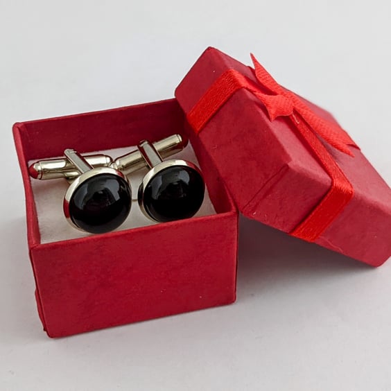 Black onyx cufflinks