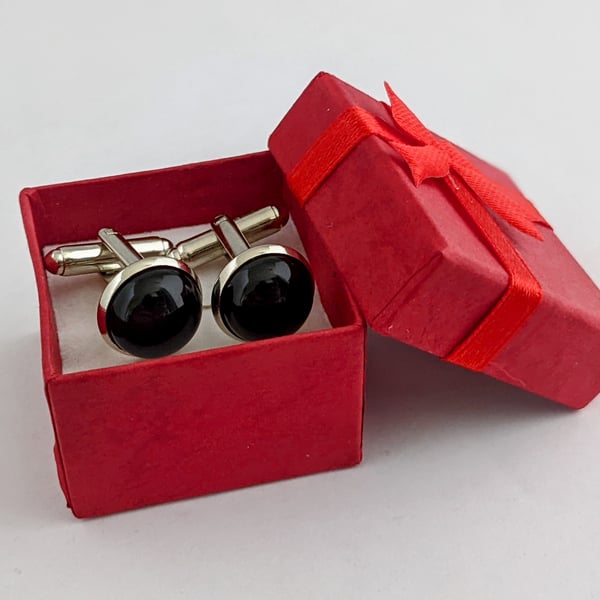 Black onyx cufflinks