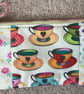 100% Cotton Patchwork Pouches, lined with Zips. Lots of colours, designs & sizes - Image 7