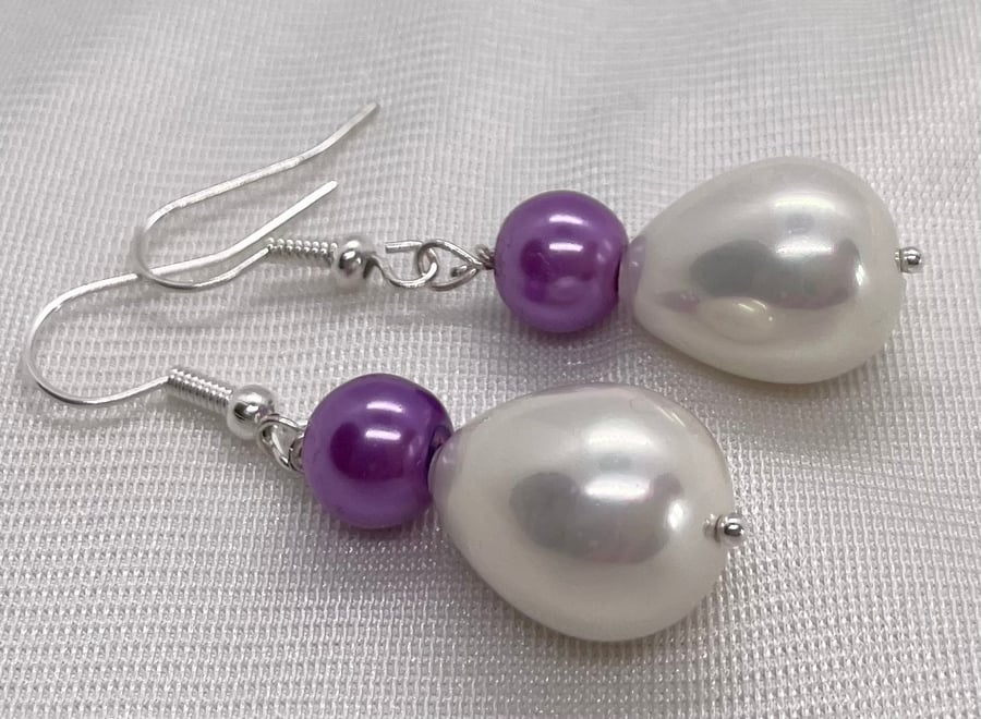 Teardrop Mother of Pearl Earrings 
