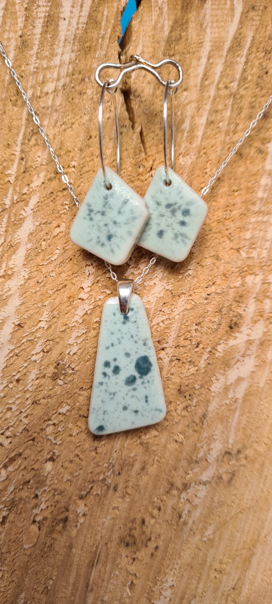 Sea Pottery Earring and Pendant Jewellery Set