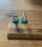 Dorset Button Cufflinks, Emerald - Image 3