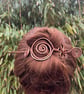  Celtic Copper Hair barrette slide clip; Made to order 