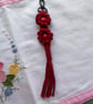 Handmade Macramé Fidget Flower Bag Charm Keyring