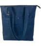 Genuine leather tote bag, medium sized blue shoulder bag - Image 2