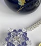 Handbag Charm, Purple & Clear Crystal Star with a Chainmaille Chain and Keyring - Image 3