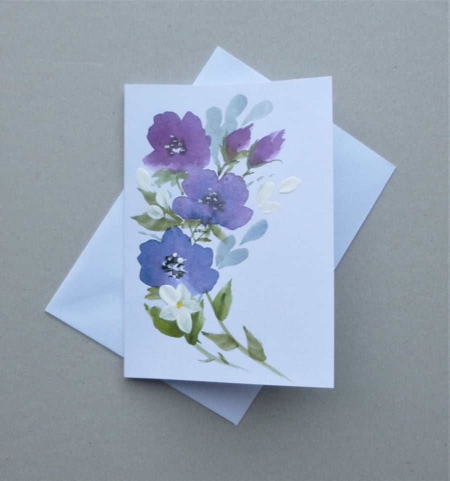 hand painted original art greetings card ( ref F 628.G5 )