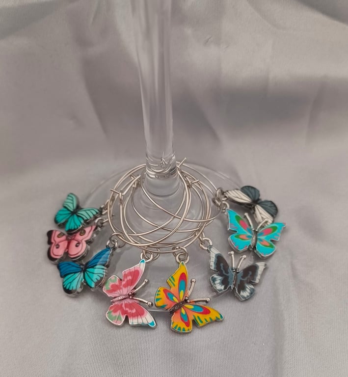 Butterfly Wine Glass Charms
