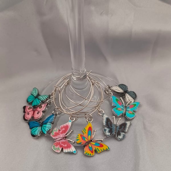 Butterfly Wine Glass Charms