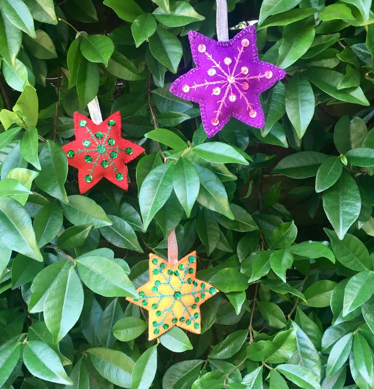 Star felt Christmas tree decoration - folksy Christmas 2026