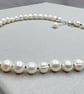 Ivory Pearl Necklace with Nucleated Pearl Pendant with Opals  - Image 8