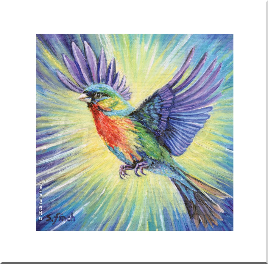 Spirit of Finch - Blank Card with Nature Spirit Totem message