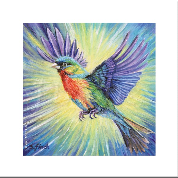 Spirit of Finch - Blank Card with Nature Spirit Totem message