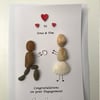 Engagement Pebble Card, Engagement Cards, Pebble Artwork Cards, Personalised Eng