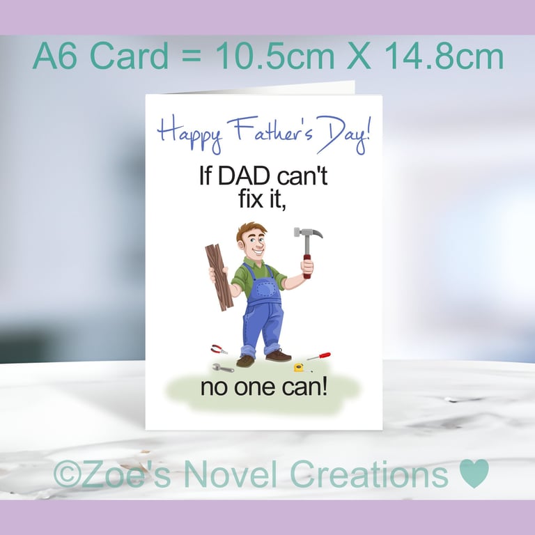 Father's Day Greetings Card A6 10.5cm x 14.8cm