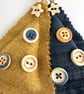 Mini Christmas Tree Hanging Christmas Decoration Duo, Golden Yellow & Navy Blue - Image 8