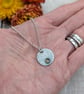 Sterling Silver Flower Disc Necklace with Citrine - JBJ6018 - Image 3