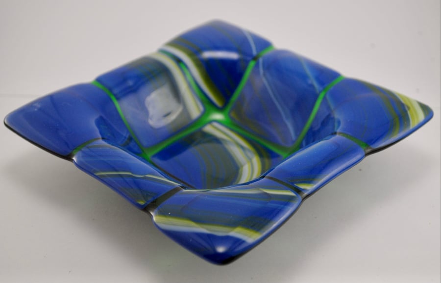 Abstract Twilight Glass Bowl