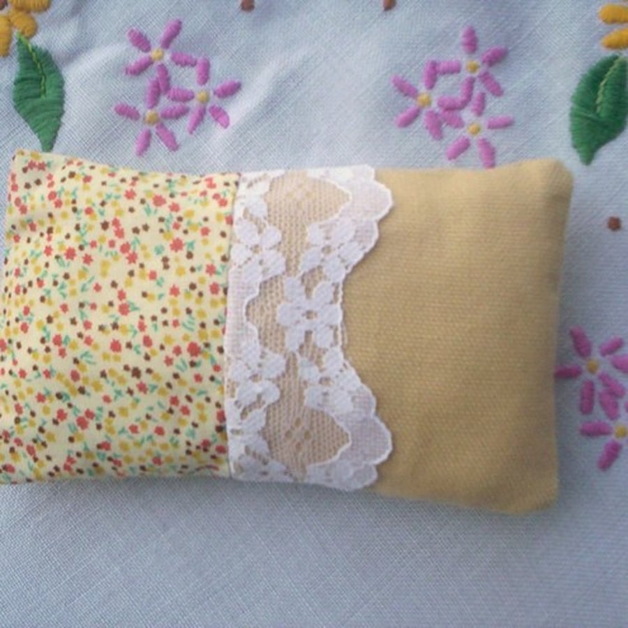 Yellow cotton pincushion