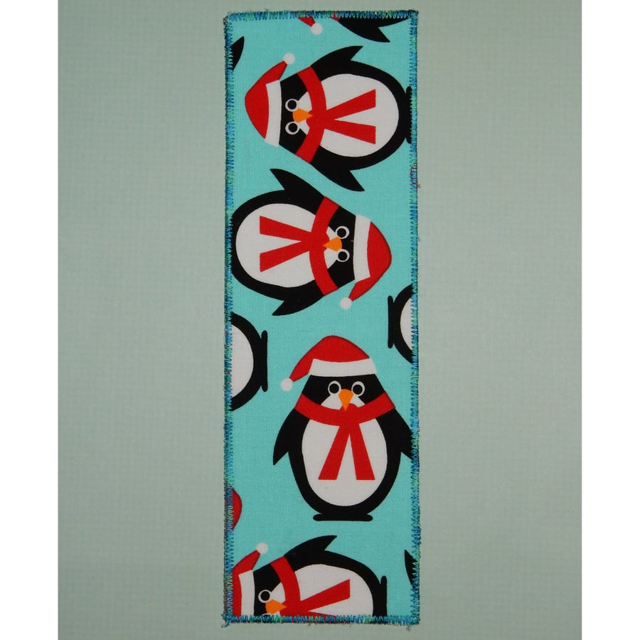 Bookmark Christmas Penguins